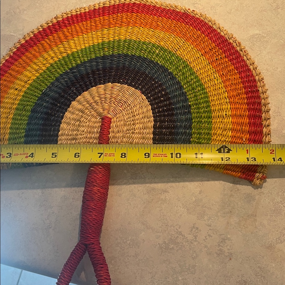 Colorful Rainbow Bolga Fan - Picture 5 of 6